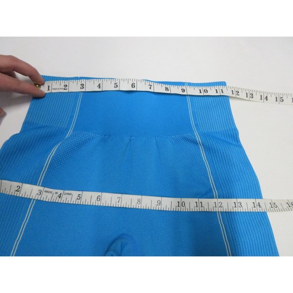 Women's blue seamless compression workout leggings, like Gymshark - Picture 10 of 12